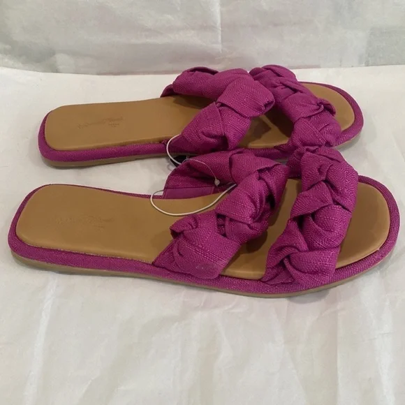 Women's Meg Knotted Slide Sandals Pink - Universal Thread™ Size 9 - Picture 4 of 6